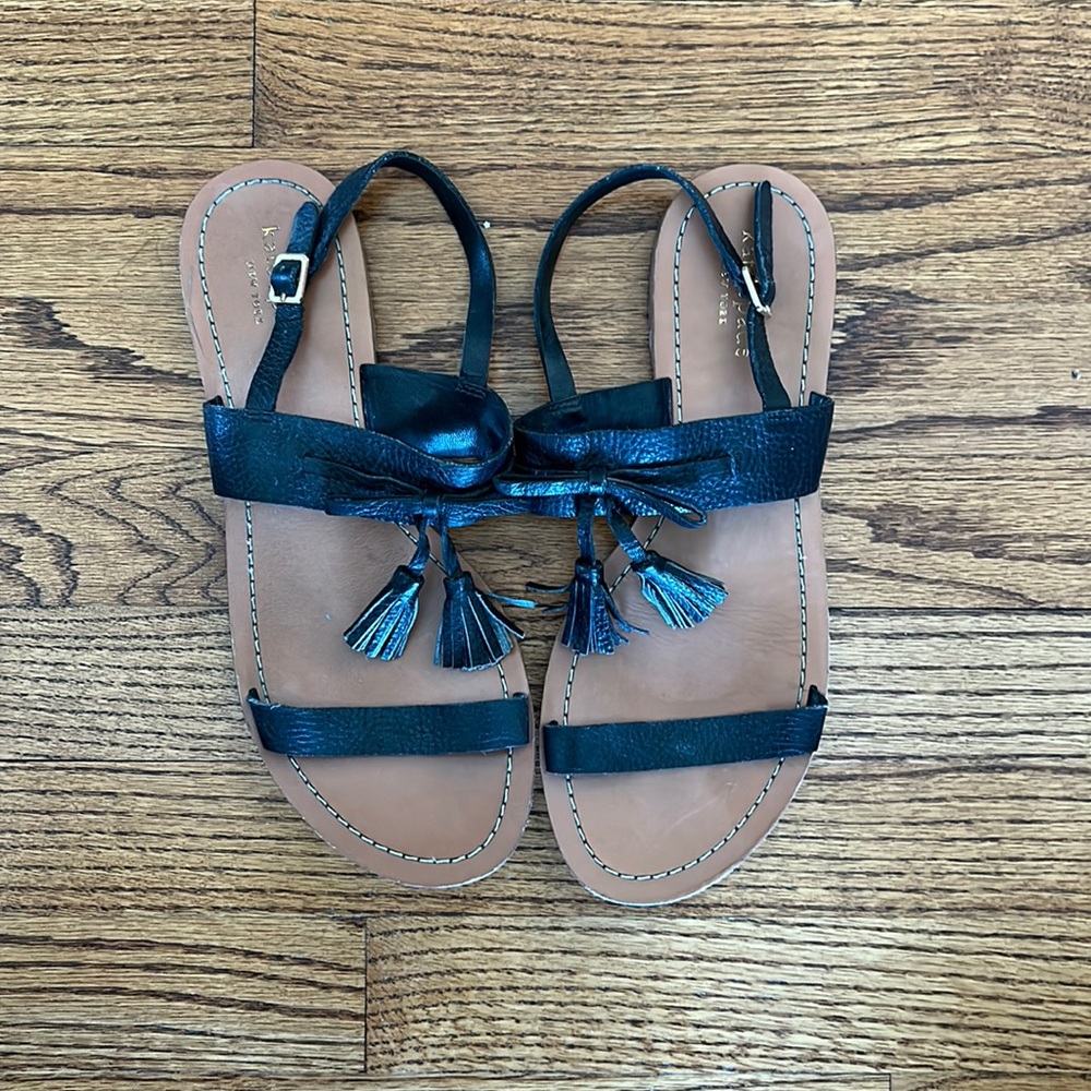 Kate Spade Black Tassel Carlitos Sandal